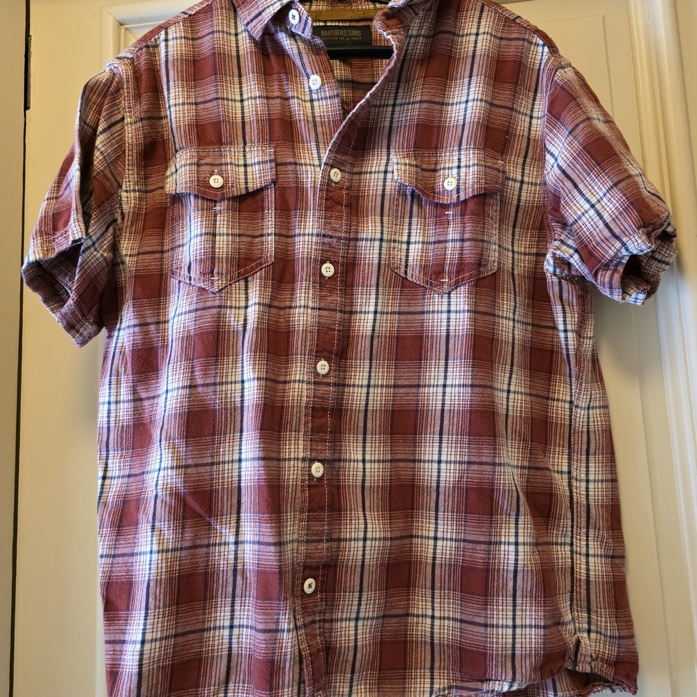 Brother Burgundy Plaid Casual Shirt